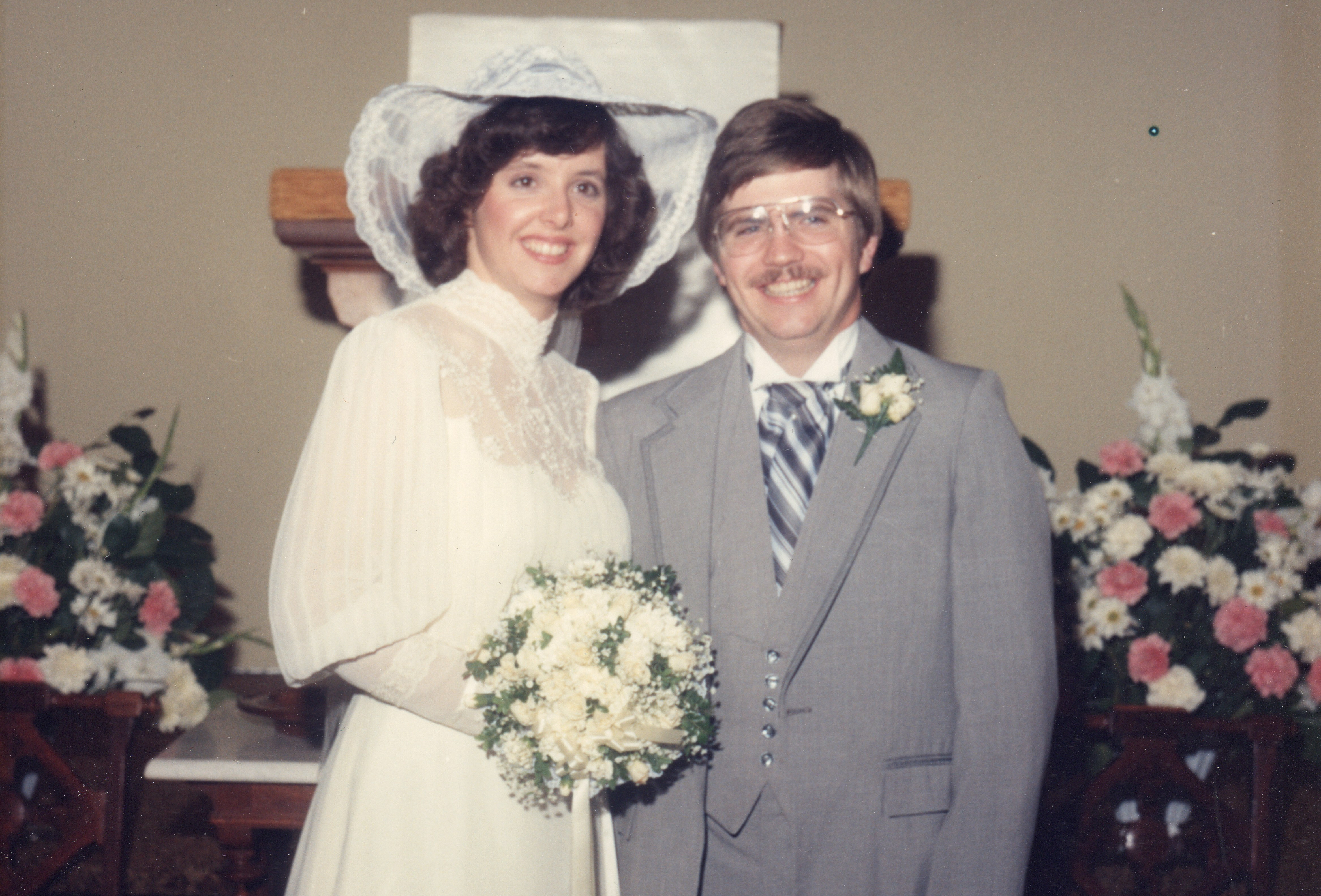Dave and Aletia on their wedding day
