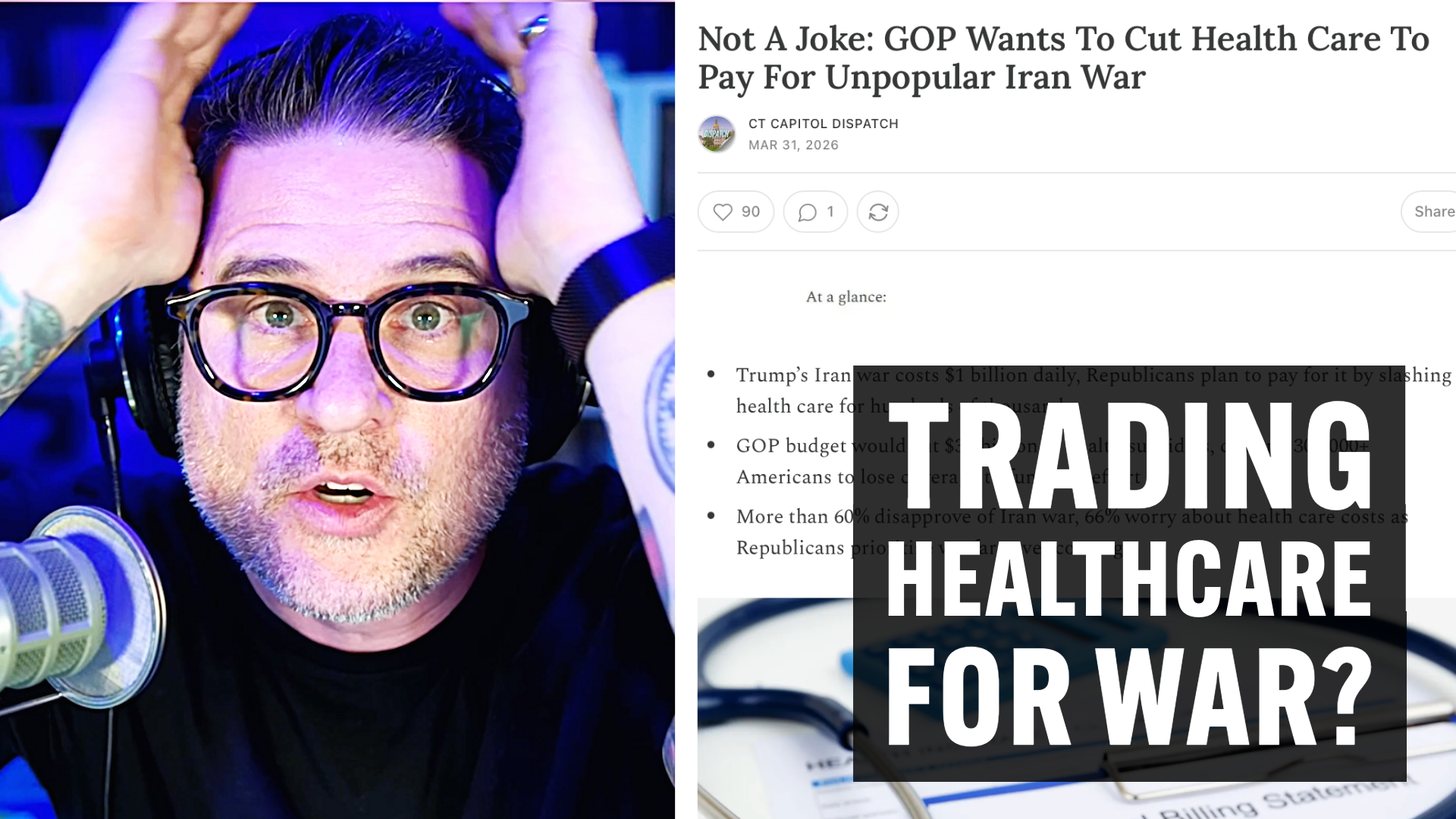 <h2><span style="color: var(--bg4)">Trading your healthcare for war?</span></h2>