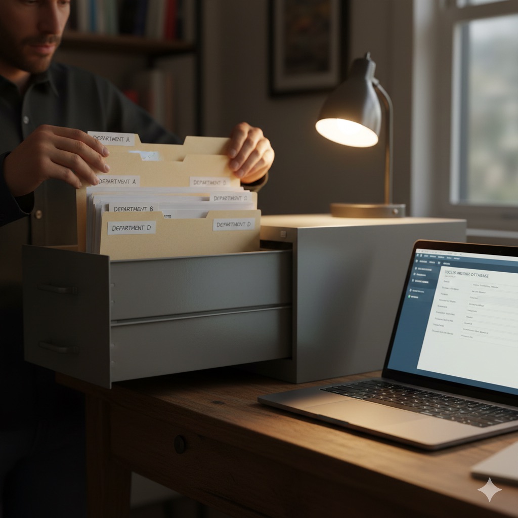 worker explaining union authorization card