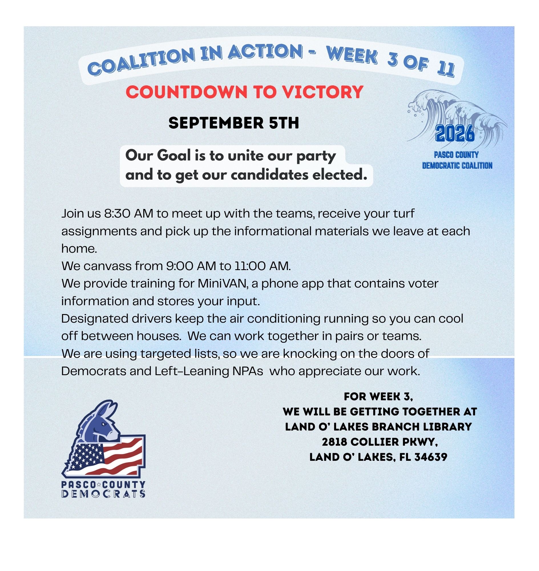 Pasco Democratic Coalition Canvassing