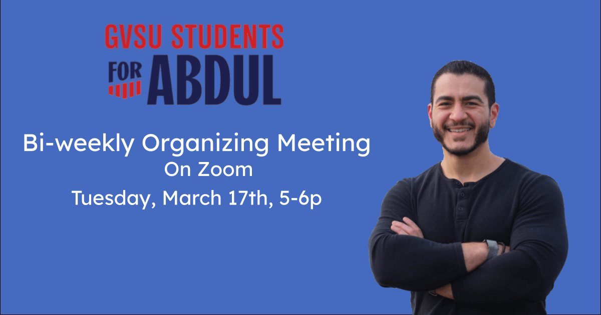 GVSU Organizing Meeting March 17