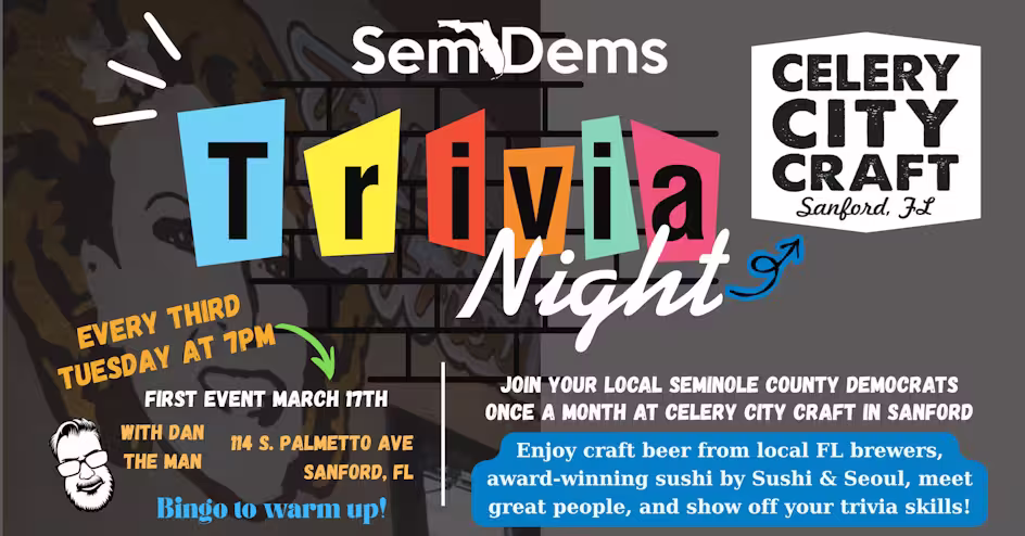 SemDems Trivia Night at Celery City Craft