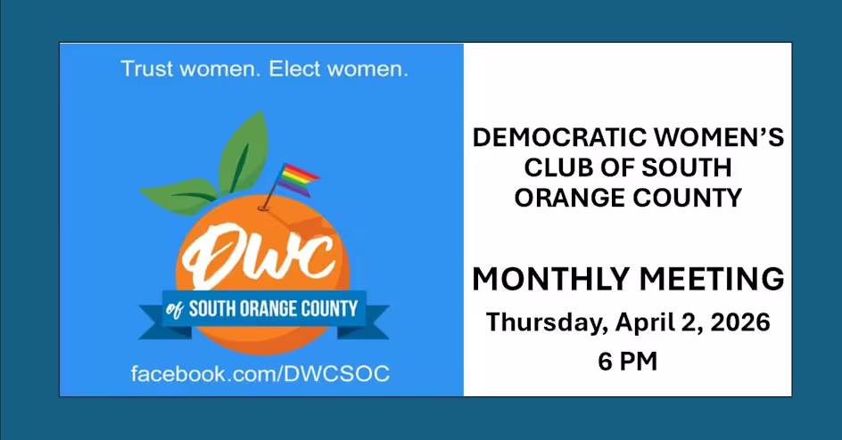 Democratic Women's Club of S. Orange April Meeting - Angie Gallo