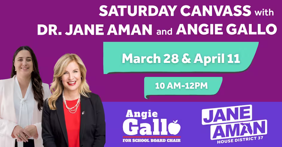 Canvass with Jane Aman and Angie Gallo