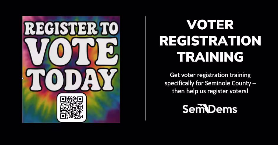 Voter Registration Training - SemDems