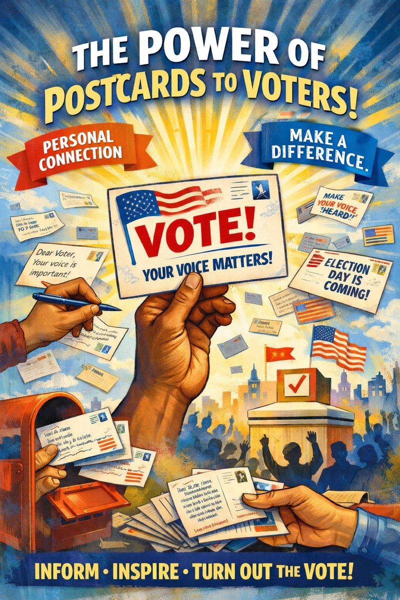 North Lee County Dems in Action -- Post Carding