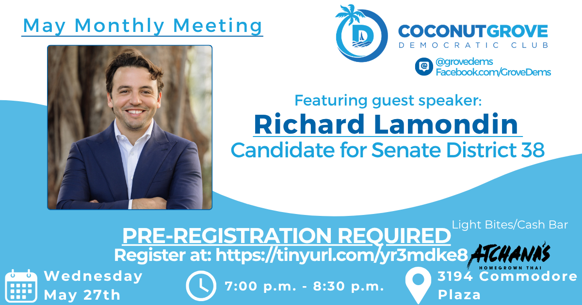 Grove Dems May 27 Mtg w/ Richard Lamondin