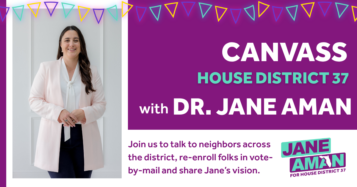 Canvass with Dr. Jane Aman in Oviedo!