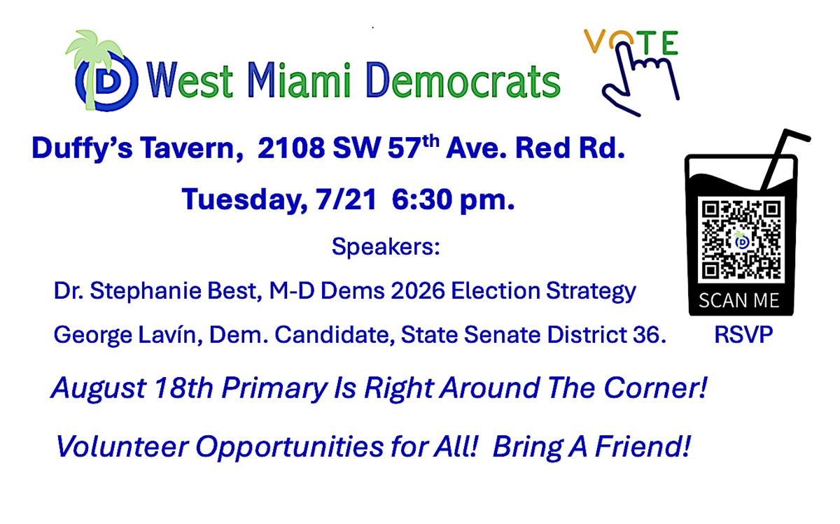 West Miami Dems July Meeting