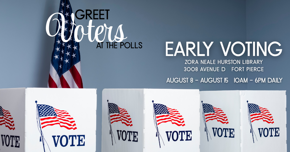 Early Voting Poll Greeters - Zora Neale Hurston Library