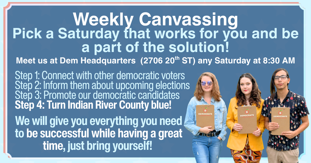 Knock Doors and Bring in the Blue Wave Weekly!