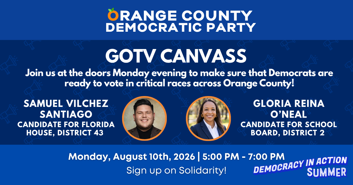 GOTV Canvass with Samuel Vilchez Santiago & Gloria Reina O'Neal