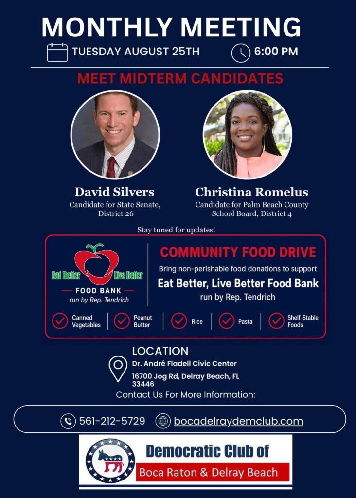 Boca and Delray Democrats August Meeting