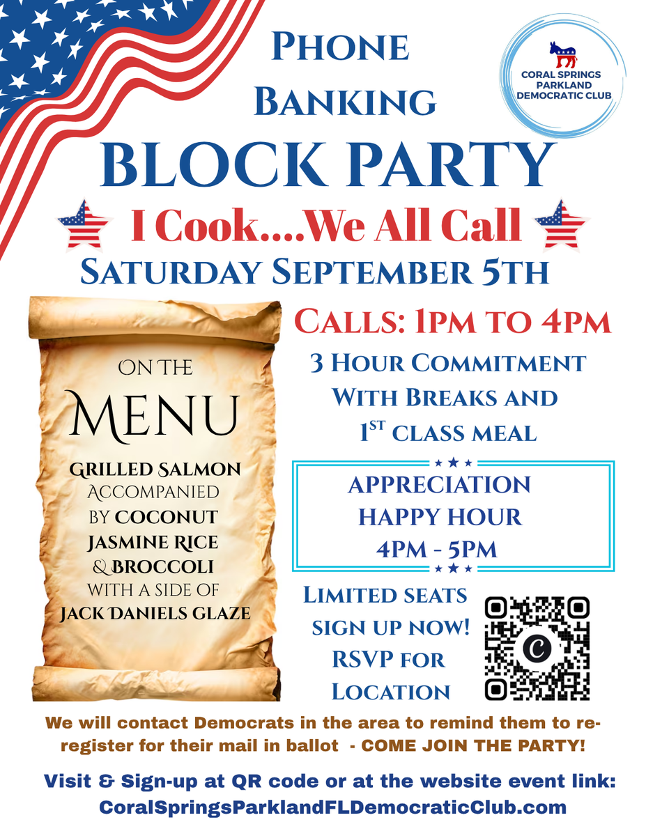 CS PK Phone Banking Block Party and Reception to Follow