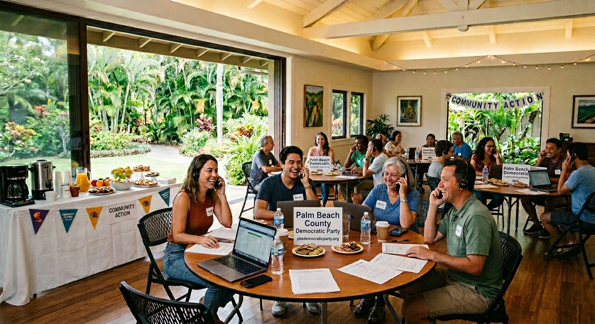 Phone Bank at First Unitarian in North Palm Beach