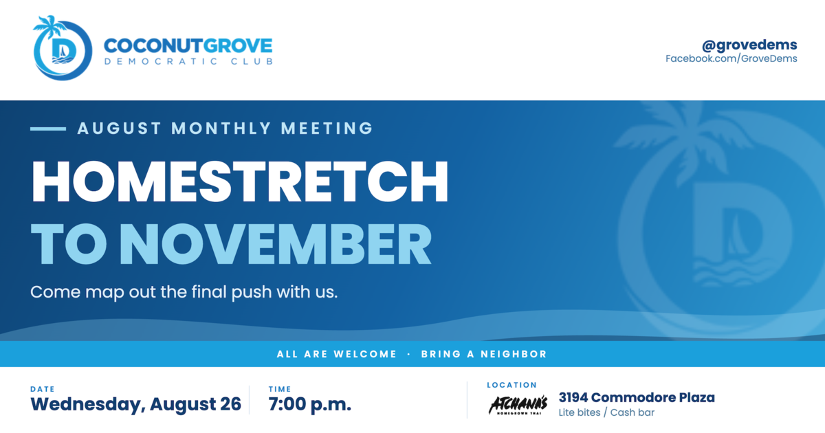 Grove Dems August Monthly Meeting