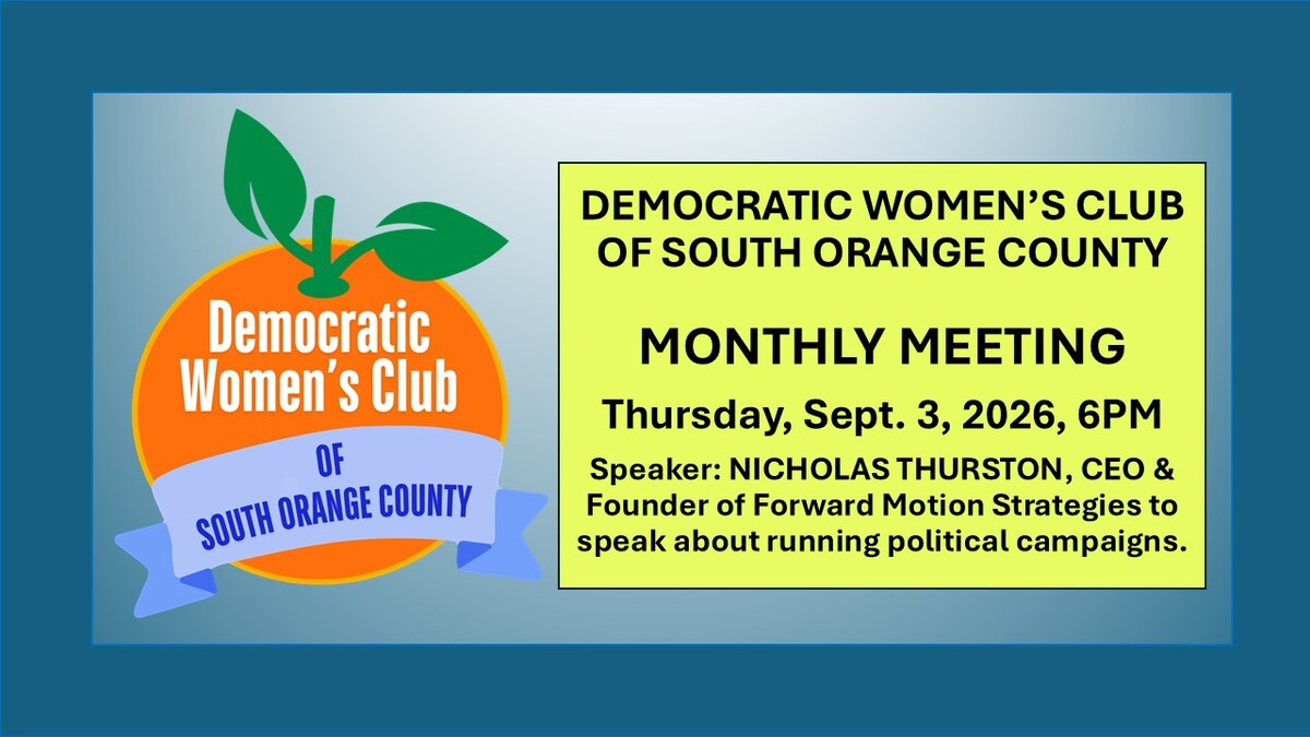 Dem. Women's Club of S. Orange Mtg 9-3 w/ Nicholas Thurston