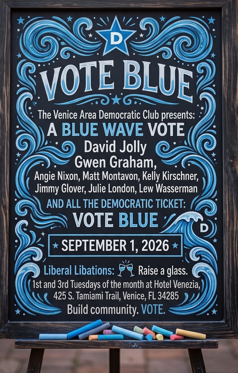 VENICE AREA DEMOCRATIC CLUB - TUESDAY LIBERAL LIBATIONS
