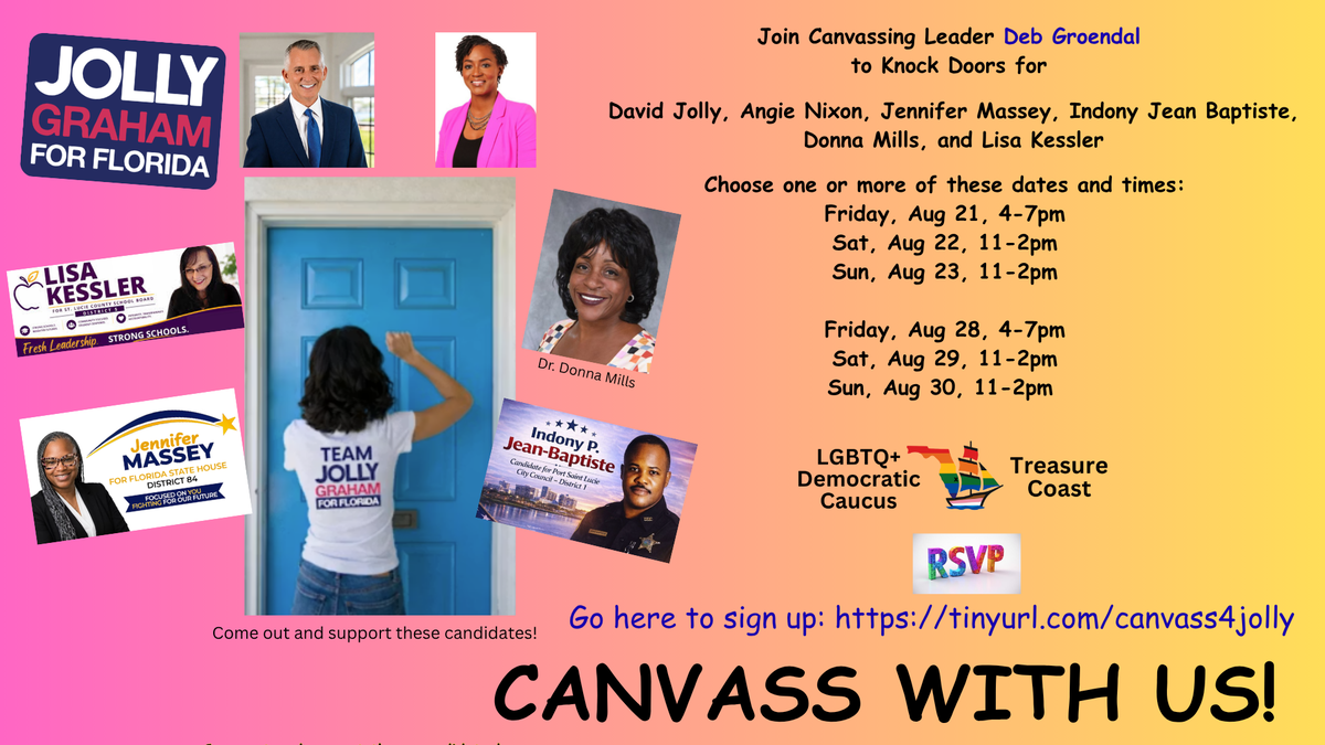 Canvassing for Jolly and local candidates