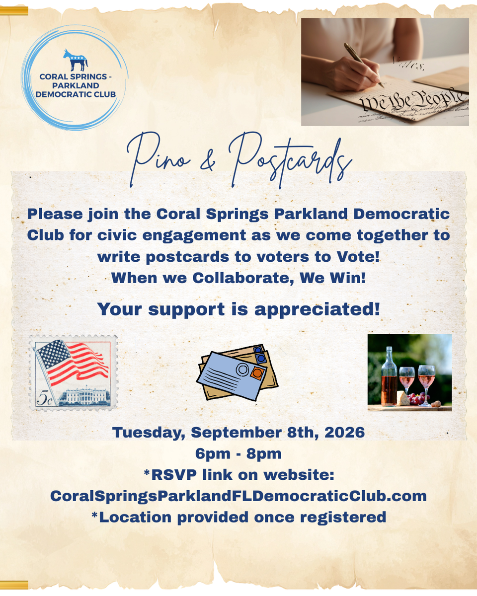 Postcard Writing to Voters Event