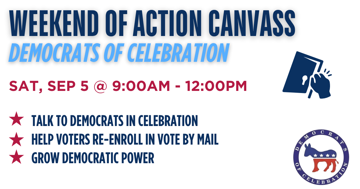 Weekend of Action Canvass: Democrats of Celebration