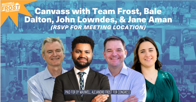 Canvass with Team Frost, Bale Dalton, John Lowndes, & Jane Aman