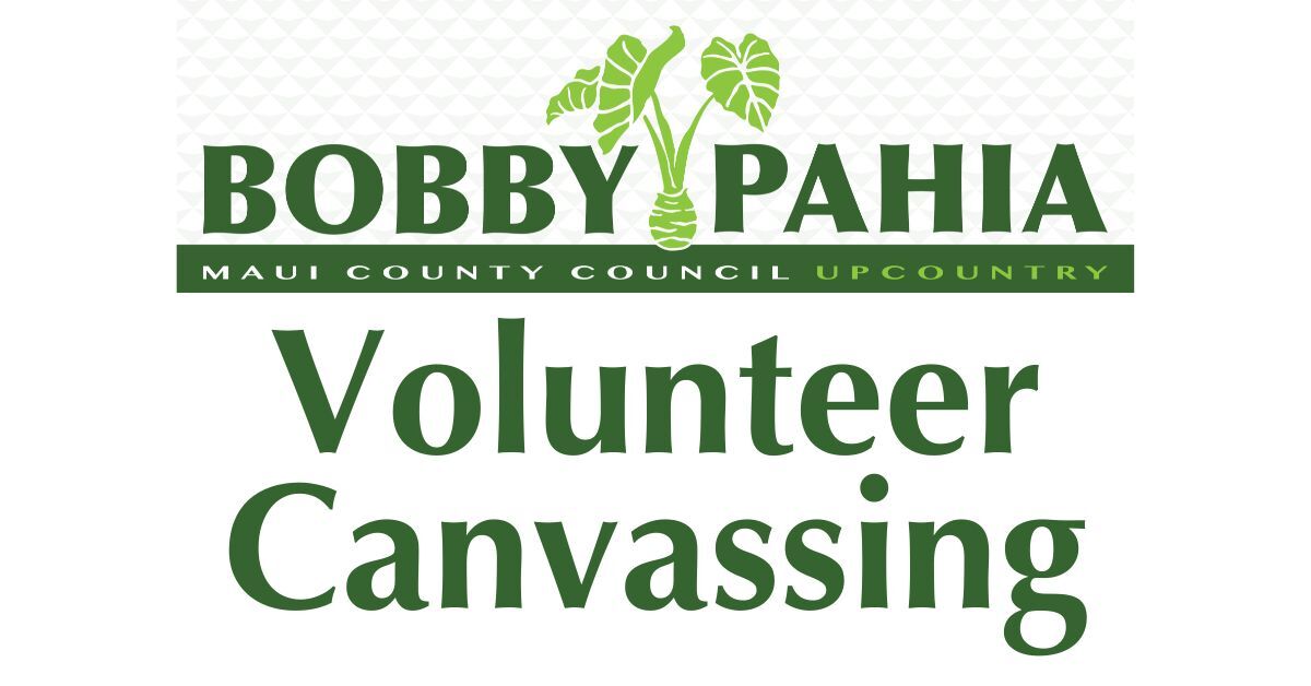 Volunteer Canvassing - Kihei 9/16