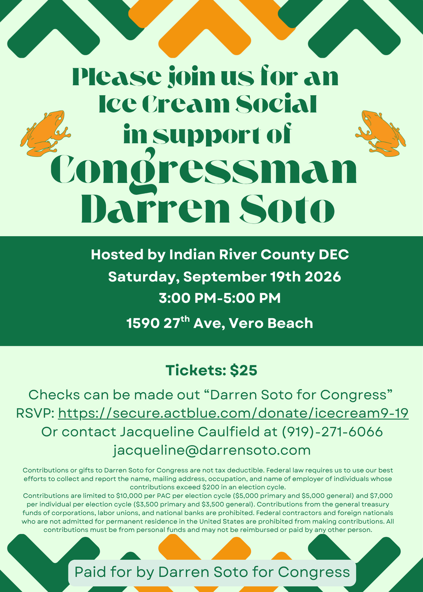 Darren Soto Ice Cream Fundraiser