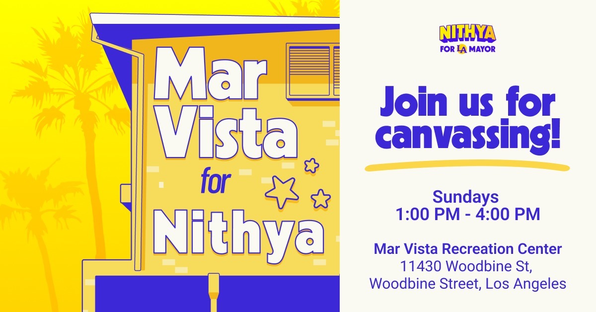 Mar Vista Canvass - Sunday 1PM