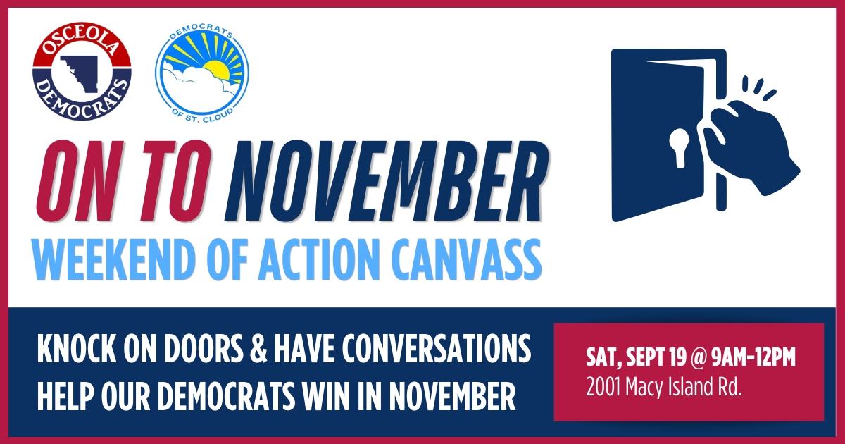 Weekend of Action Canvass: Democrats of St. Cloud