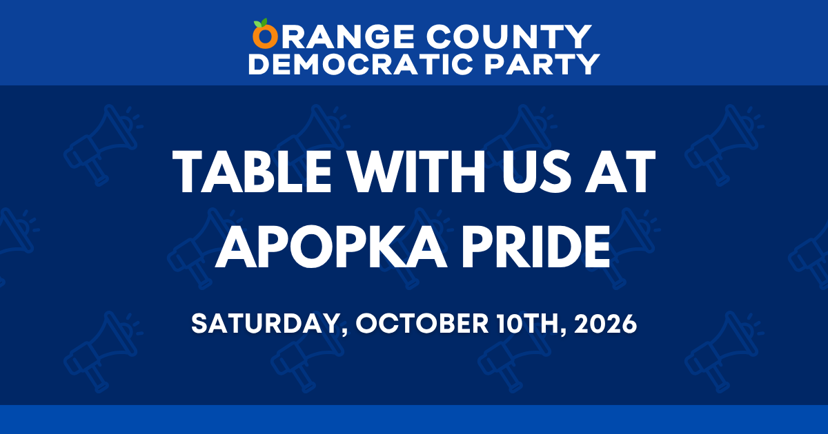 Table with us at Apopka Pride