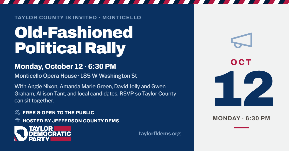 Taylor Dems @ Monticello Political Rally w/ Nixon, Jolly, & Green