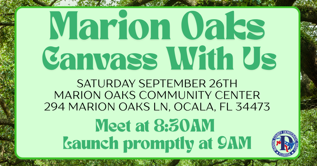 Marion Oaks Canvass With Us