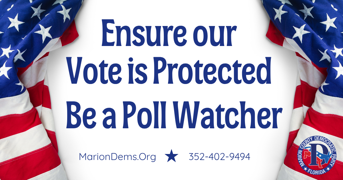 Poll Watchers Thank You & Recruitment!!