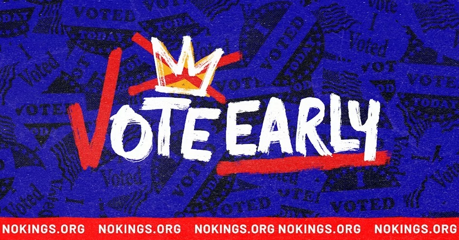 "NO KINGS -VOTE EARLY' RALLY in VENICE