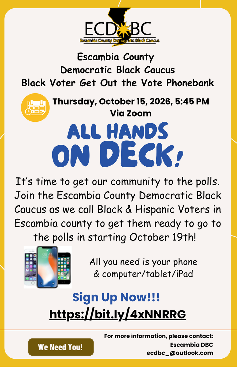 Escambia County DBC Black Voter GOTV Phonebank