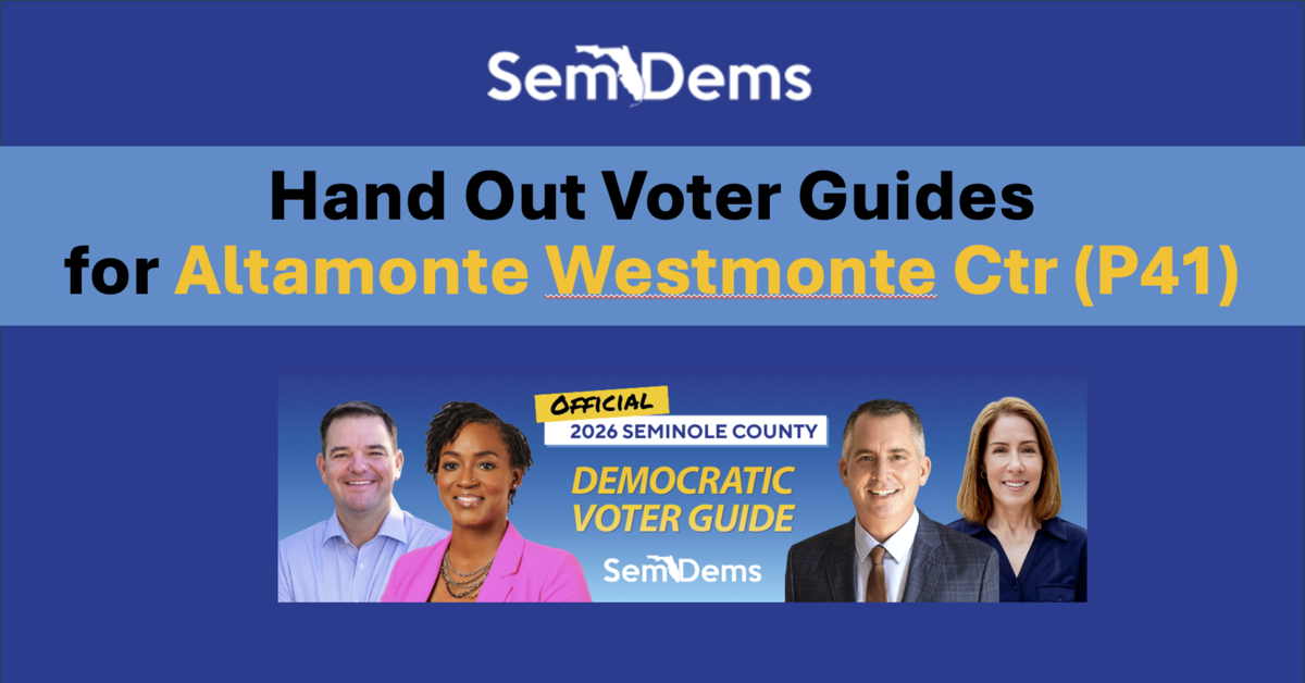 E-Day Voter Guides - Altamonte Westmonte Ctr (P41)