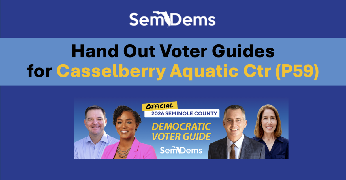 E-Day Voter Guides - Casselberry Aquatic Ctr (P59)