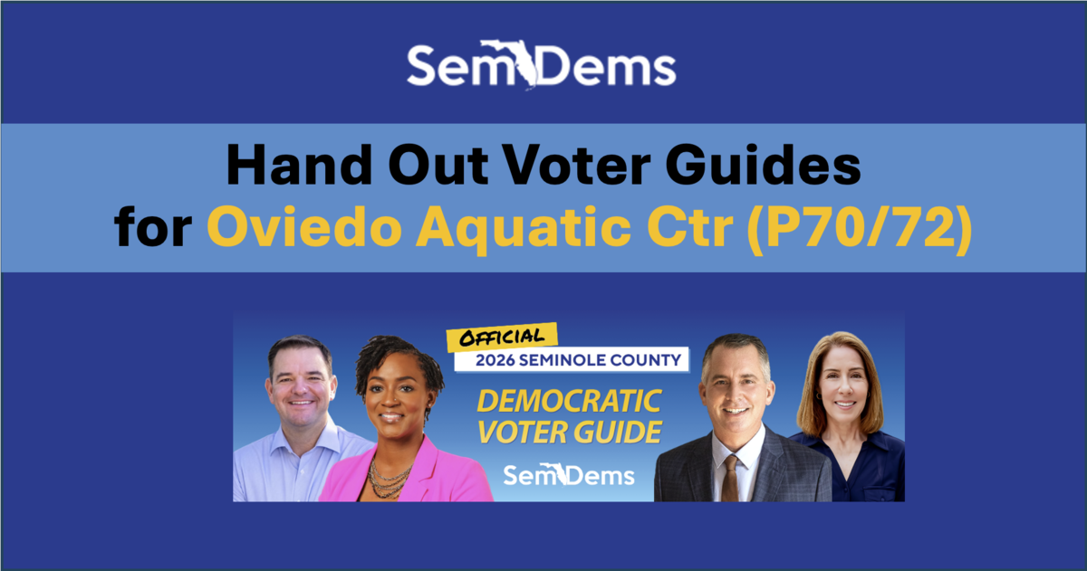 E-Day Voter Guides - Oviedo Aquatic Ctr (P70/72)