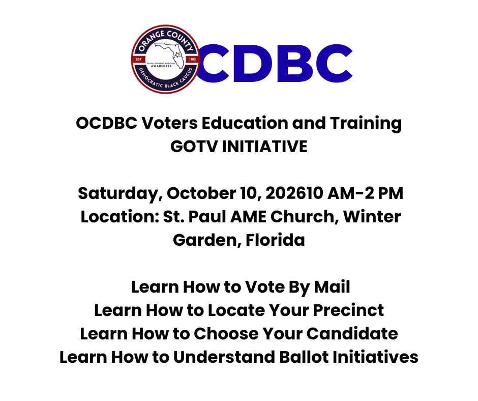 OCD Black Caucus Voters Education   Saturday, October 10, 2026
