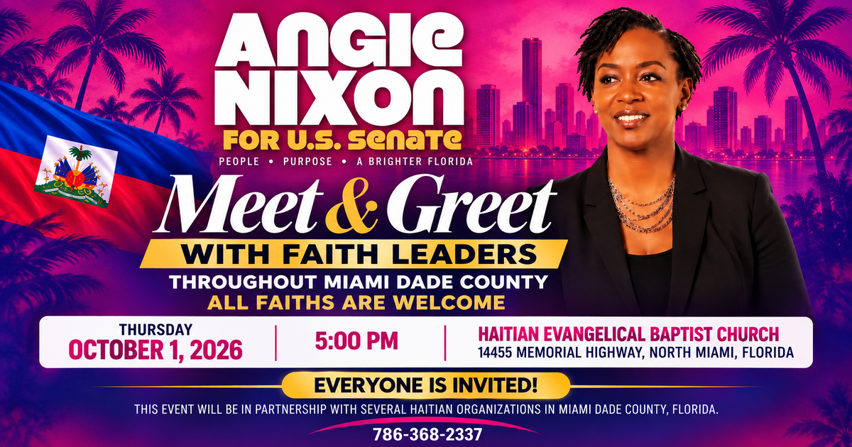 Thursday 10/1: Angie Nixon Meet & Greet with Faith Leaders