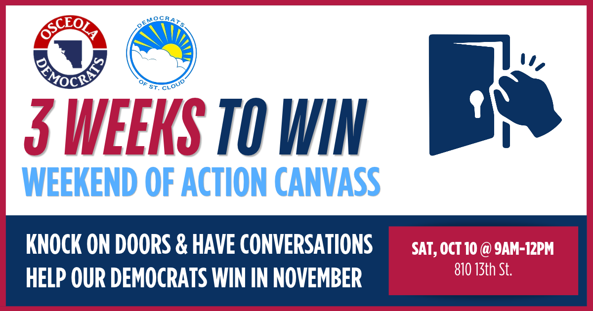Weekend of Action Canvass: Osceola Democrats