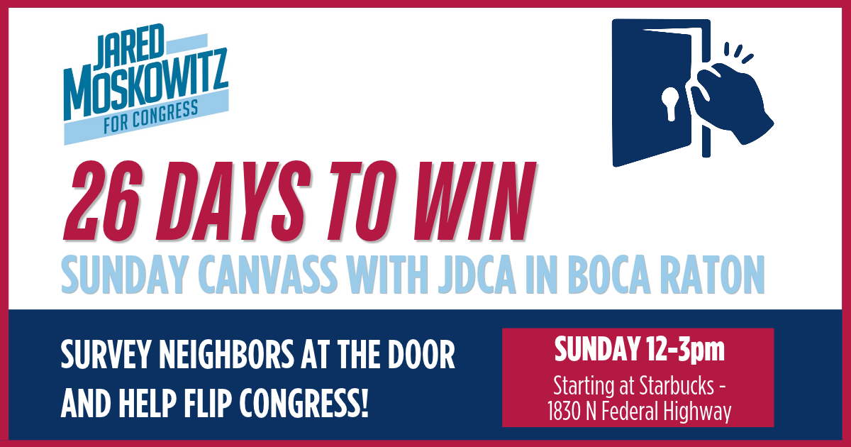 JDCA Canvass for Jared Moskowitz