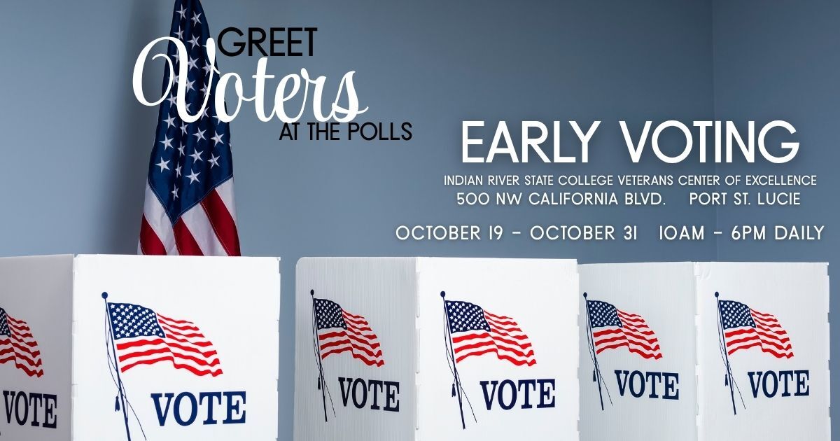 Midterms Early Voting Poll Greeters - IRSC Pruitt Campus
