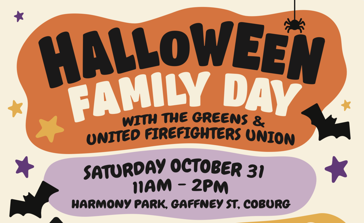 Halloween Family Day with the Greens & United Firefighters Union