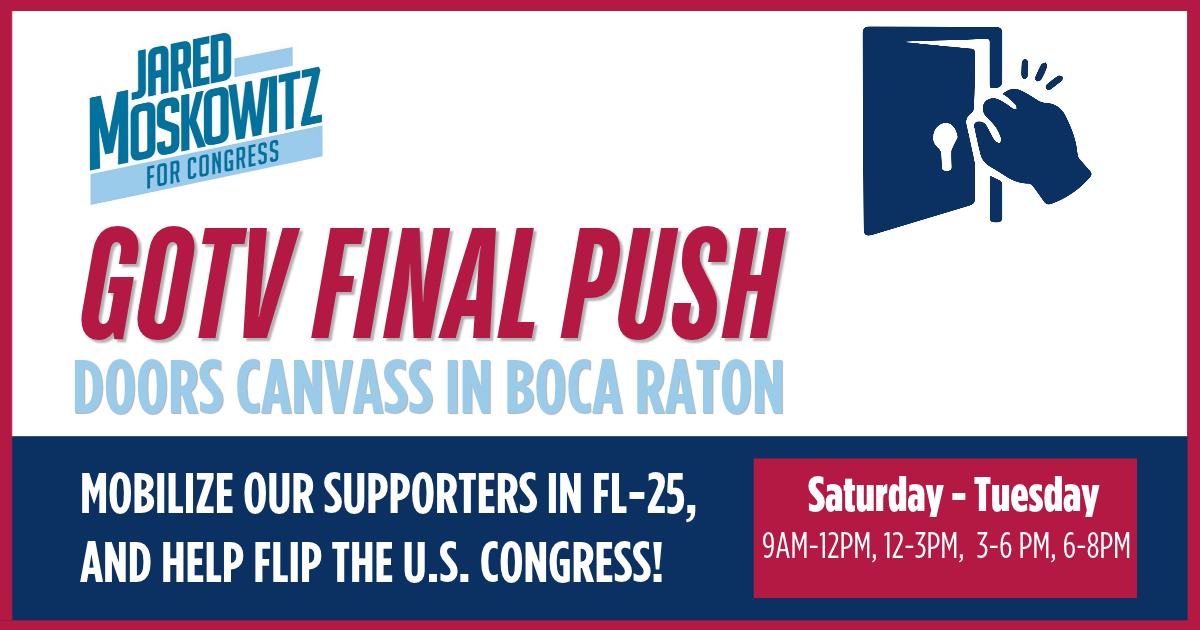Palm Beach County Neighborhood Canvass for Jared Moskowitz