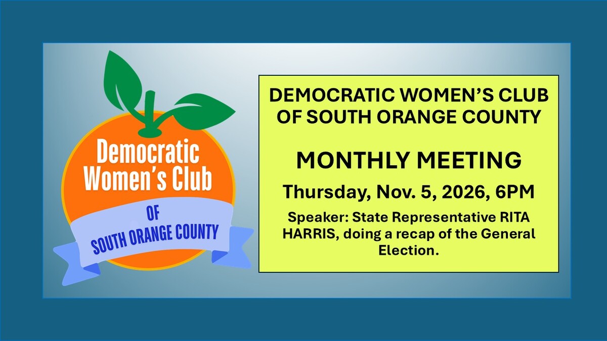 Democratic Women's Club of S. Orange Mtg 11-5, Rep. Rita Harris