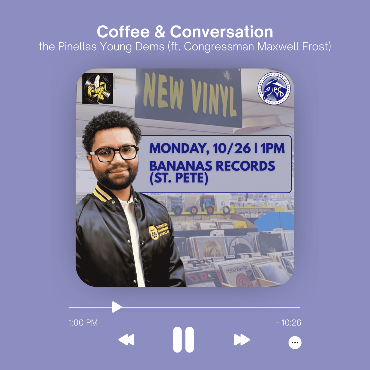 Coffee & Conversation with Congressman Maxwell Frost!
