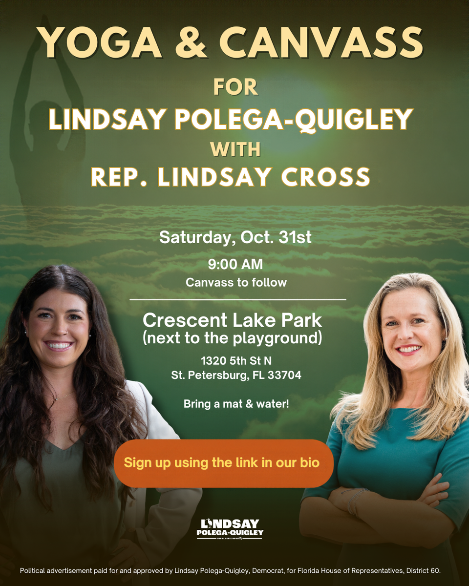 Yoga & Canvass with Rep. Lindsay Cross in St. Pete!