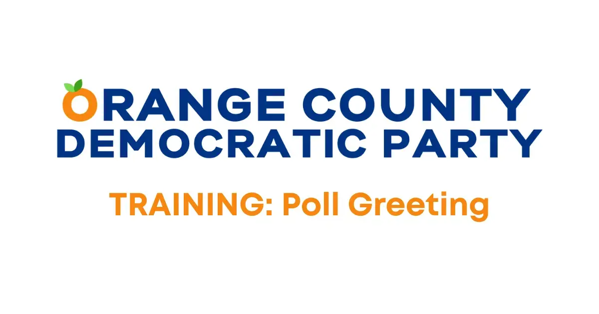 Election Day Poll Greeter Training